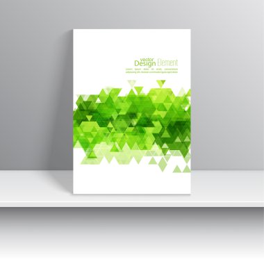 Yaprakları, üçgenler ile Dergi kapağı.
