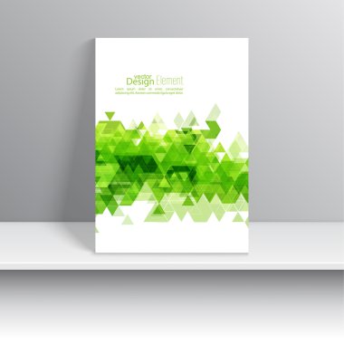 Yaprakları, üçgenler ile Dergi kapağı.