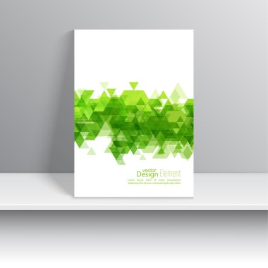Yaprakları, üçgenler ile Dergi kapağı.