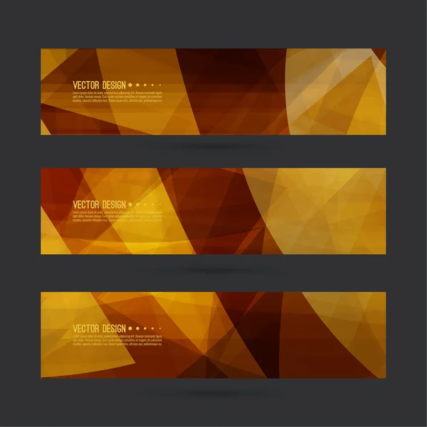 Conjunto de banners vetoriais abstratos — Vetor de Stock