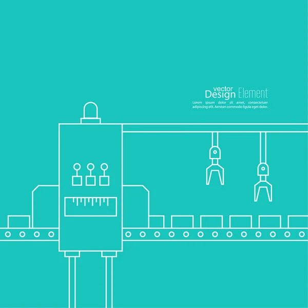 Concepto Línea de producción — Archivo Imágenes Vectoriales