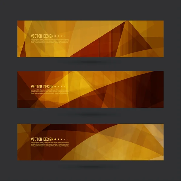 Set of abstract vector banners — Stock Vector