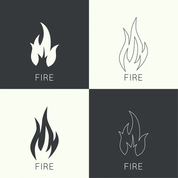 Eld flammor. Ikonen. — Stock vektor
