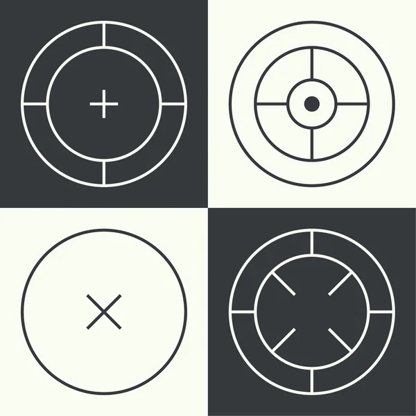Different types of crosshair. — Stock Vector