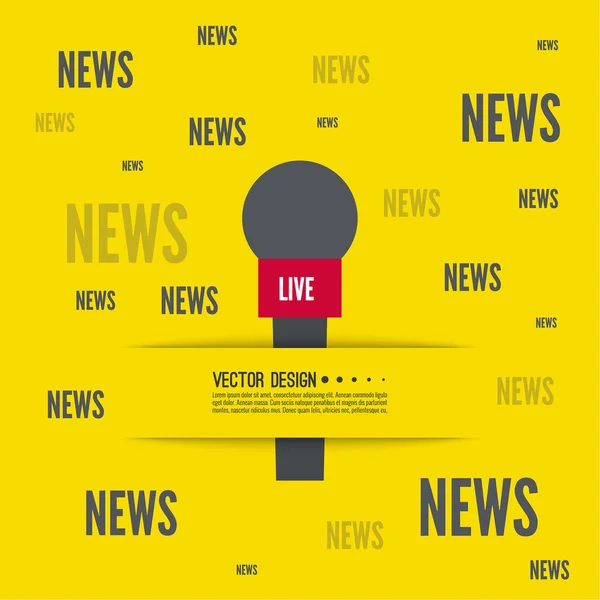 Plantilla de noticias en vivo — Vector de stock