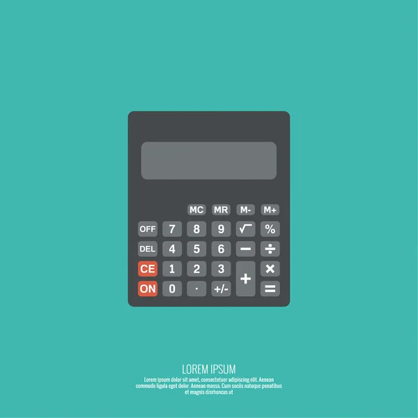 Calculator top view. — Stock Vector