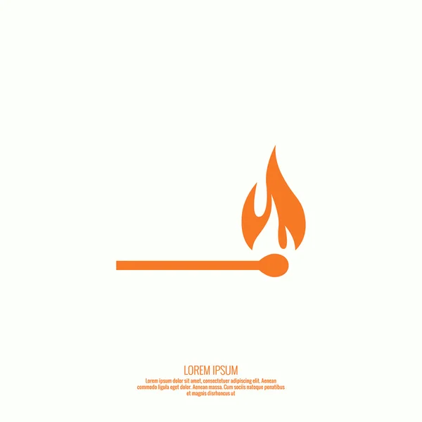 Fire flames. Icon. — Stock Vector