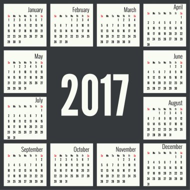 Aylık takvim 2017