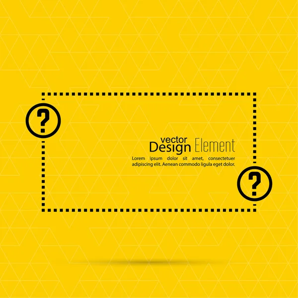 Modelo en blanco del signo de interrogación . — Archivo Imágenes Vectoriales