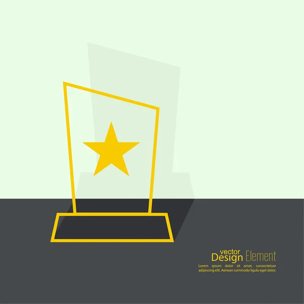 De award, ster winnaar — Stockvector