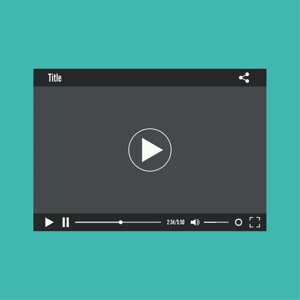 Συσκευή αναπαραγωγής βίντεο για web — Διανυσματικό Αρχείο