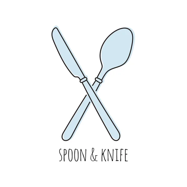 Çatal bıçak, çatal ve kaşık — Stok Vektör