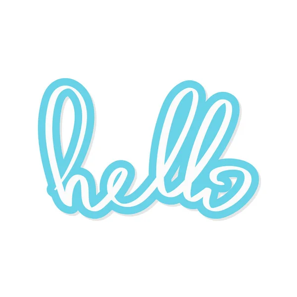 Vector handwriting word hello. — Stock Vector