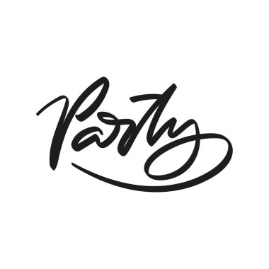 Vektör el yazısı partisi.