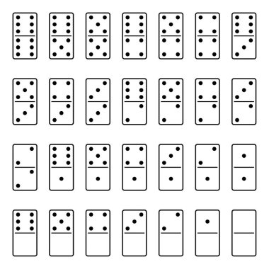 Domino taşının vektör kümesi