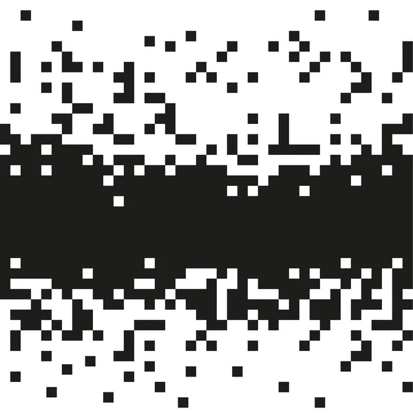 Fekete-fehér pixelezés. — Stock Vector