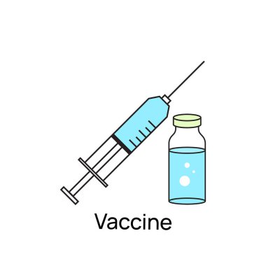 Tıbbi şırınganın vektör simgesi