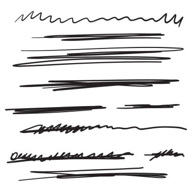 Altı çizili vektör koleksiyonu