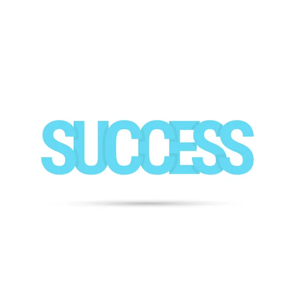 Blauw woord succes. — Stockvector