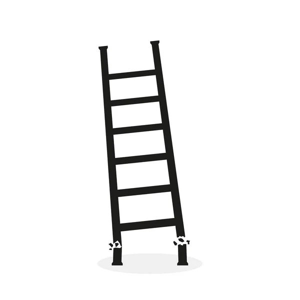 Vector icoon van gebroken ladder — Stockvector