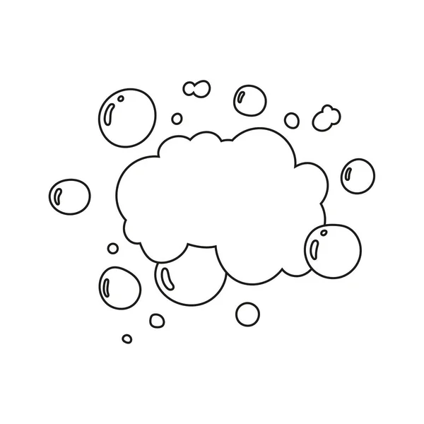 Ručně kreslené mýdlové bubliny. — Stockový vektor