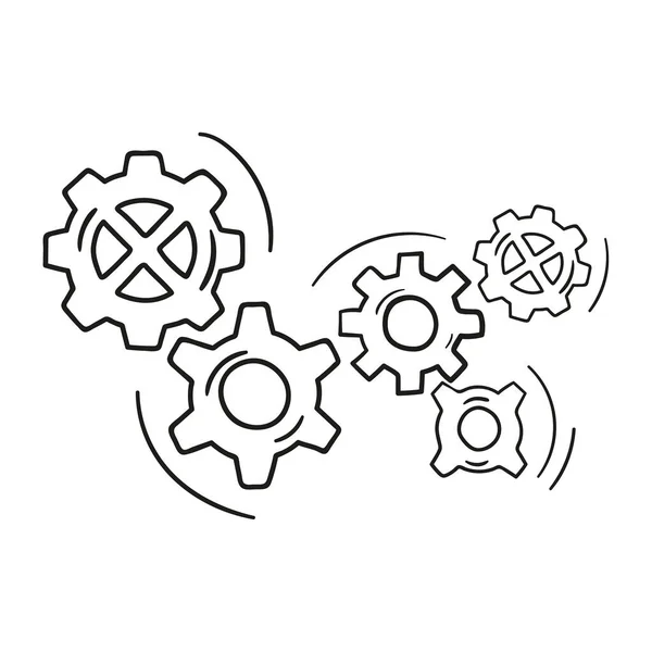 Gear wheel and cog wheel icon. — Stock Vector