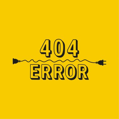 404 bağlantı hatası. Vektör arkaplanı