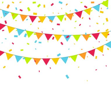 Bayraklı karnaval çelengi