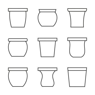 Çiçek saksısı vektör simgesi