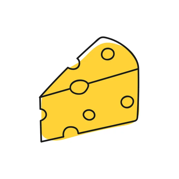 Vector icono de queso. — Vector de stock