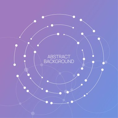 Çemberli soyut vektör arkaplanı