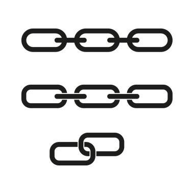 Bağlı zincir vektör simgesi.