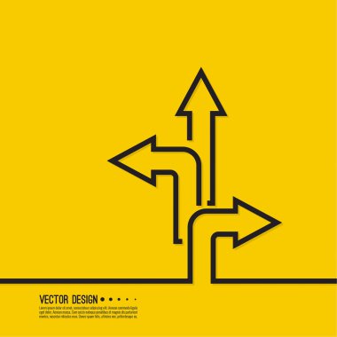 Yön okları olan vektör arkaplan.