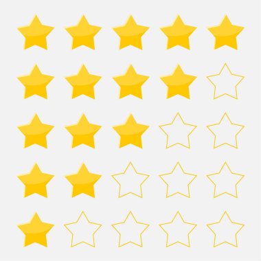 Beş yıldızlı vektör kümesi