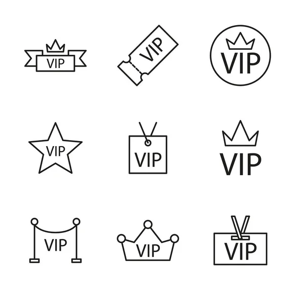 Conjunto de iconos de vector vip — Archivo Imágenes Vectoriales