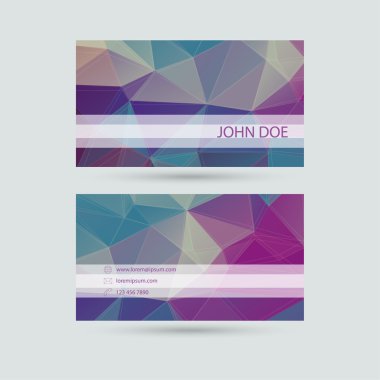 Modern kartvizit şablonuna poligonal fileli