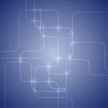 mavi arka plan ile parlayan ışık örgü lifler.