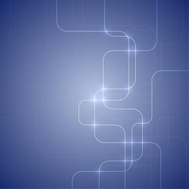 mavi arka plan ile parlayan ışık örgü lifler.