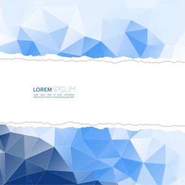 üçgenler ve çokgen mesh ile yırtık kağıt.