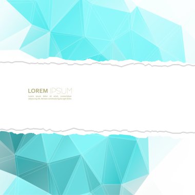 üçgenler ve çokgen mesh ile yırtık kağıt.