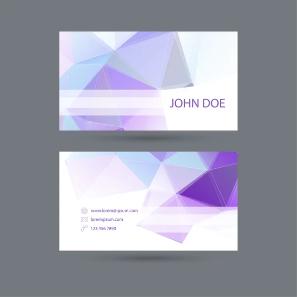 Modern  business card template with  polygonal mesh. — Stock Vector