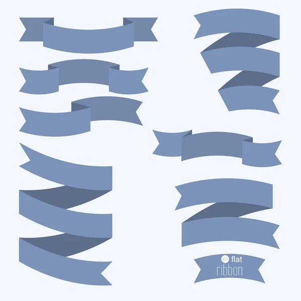 Conjunto de cintas azules para diferentes diseños y decoraciones — Vector de stock