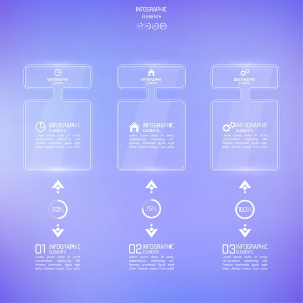 Panel brillante transparente sobre fondo borroso . — Archivo Imágenes Vectoriales