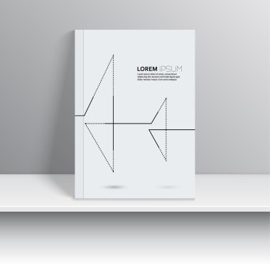 eğri çizgiler, noktalı çizgiler ve siyah noktalar ile Dergi kapağı.