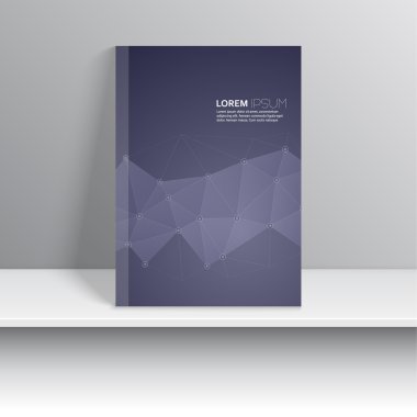 Üçgenler ve poligonal mesh ile Dergi kapağı.