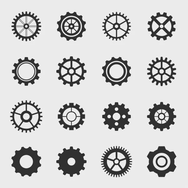 Diferentes tipos de engranajes . — Archivo Imágenes Vectoriales