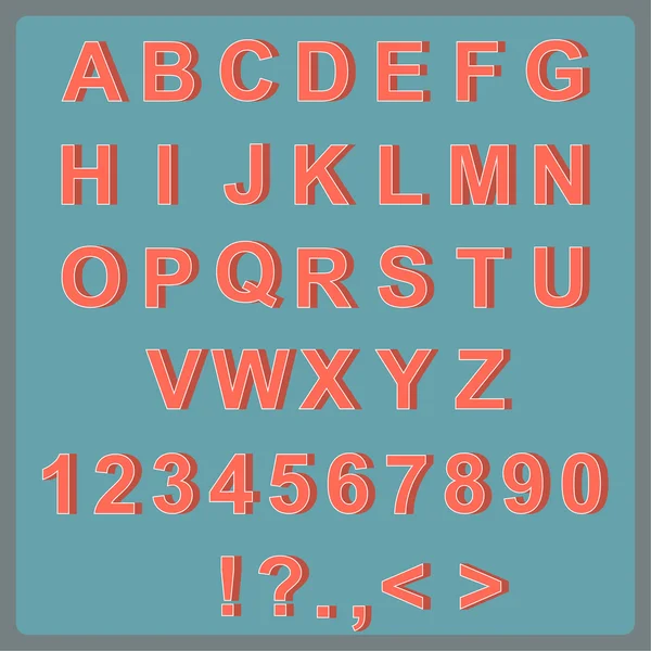 Retro type-teckensnitt — Stock vektor