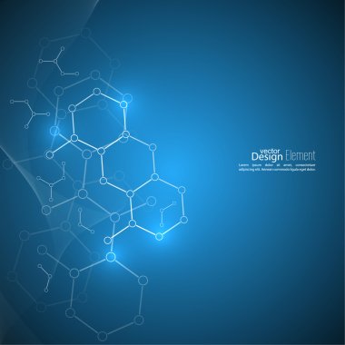 Abstract background with DNA molecule structure
