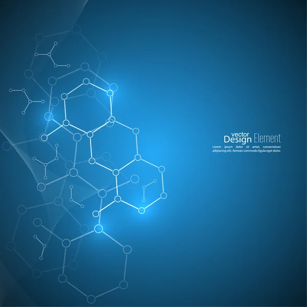 Resumo fundo com estrutura molecular de dna — Vetor de Stock