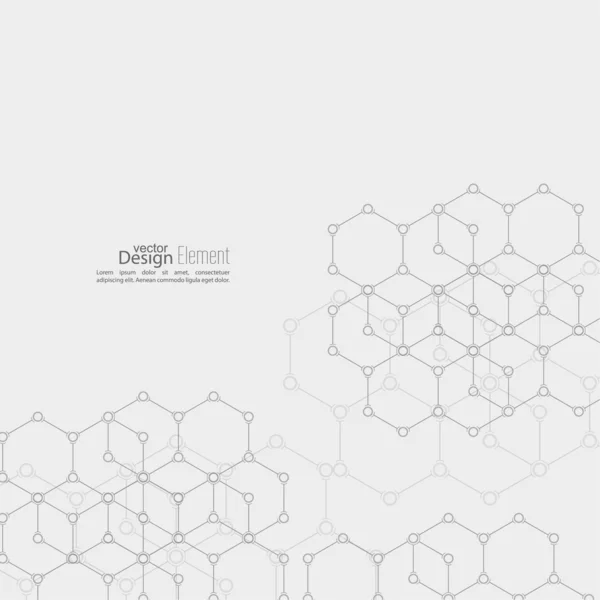Fondo abstracto con estructura de molécula de ADN — Archivo Imágenes Vectoriales